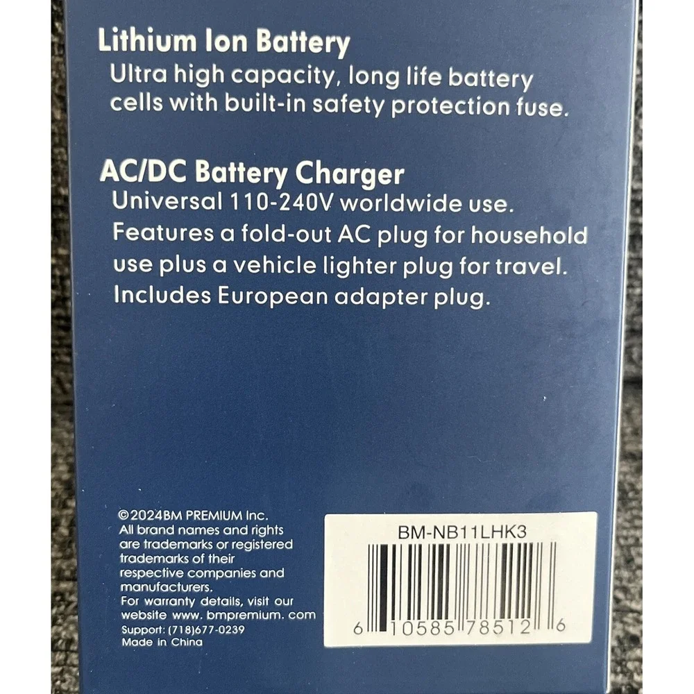 NB-11LH Battery + Charger Kit Fits Canon Elph 130 Elph 135 Elph 140 Elph 150 NEW